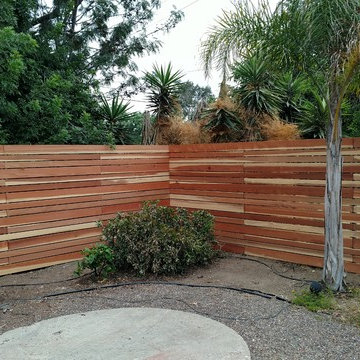 Custom Horizontal Redwood Fencing in San Diego