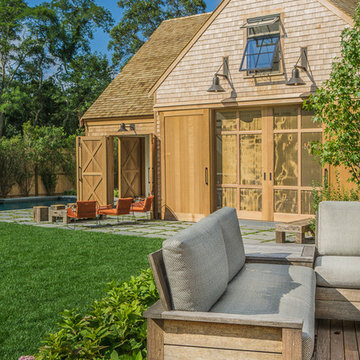Custom Mahogany Deck and Cape Cod Barn, Orleans, MA