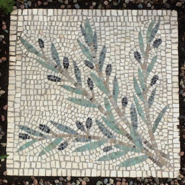Custom Mediterranean Mosaic Stepping Stones in Berkeley, CA