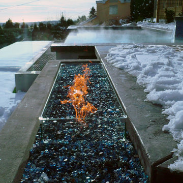Custom Outdoor Linear with Crushed Glass
