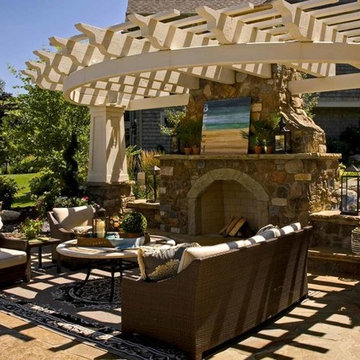 Custom Pergola and Fireplace | Fire Features