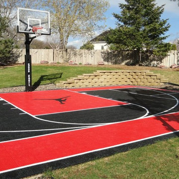 Custom SnapSports Backyard Basketball Game Court