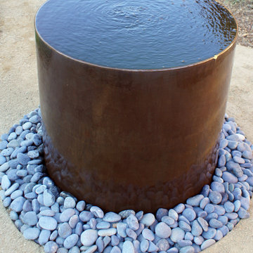 Custom steel water feature