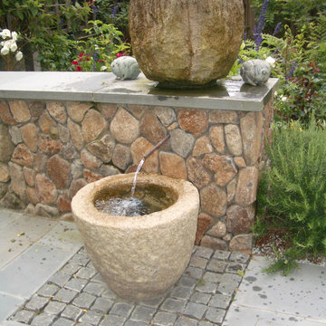 Custom stone bowl fountain