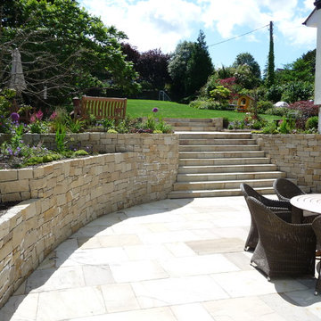 Dalkey - Curved sandstone dry wall