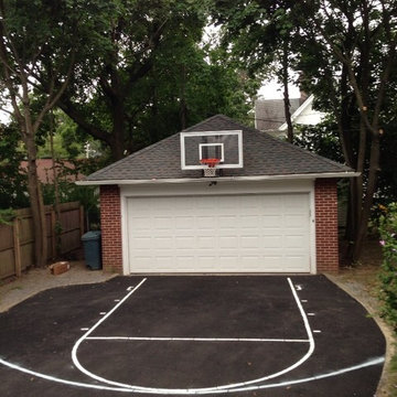 David A's Roof King Platinum Basketball System on a 17x36 in Woodmere, NY