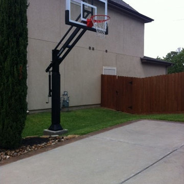 Dean T's Pro Dunk Gold Basketball System on a 35x30 in Cypress, TX