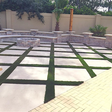 Dellagio synthetic turf at Fire Pit area