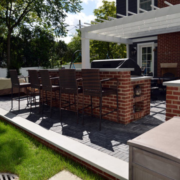 Deluxe Outdoor Kitchen and Entertainment Area