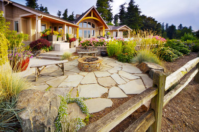 This is an example of a farmhouse landscaping in Seattle.