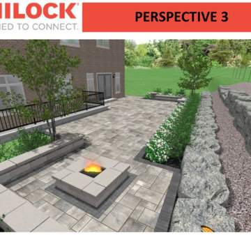 Don Mills, Toronto Backyard Landscape Design + Build W Outdoor Firepit