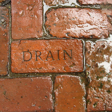 Drain marker, custom brick laser-cutting