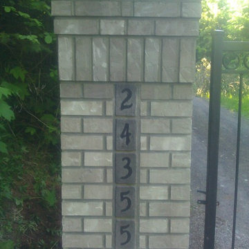 Driveway Entry Gate Brick Pillars