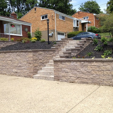Driveway Retaining Wall and Steps