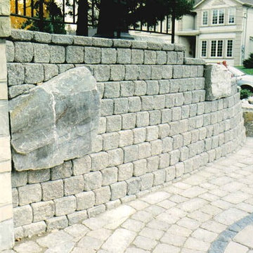 Driveway retaining wall