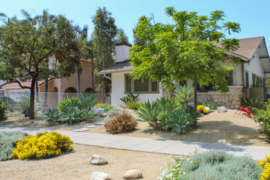 Design ideas for a transitional landscaping in Los Angeles.