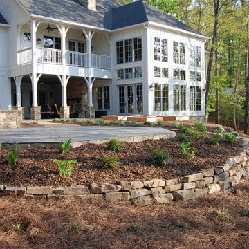 Dry Stack Wall Supports Planting Bed