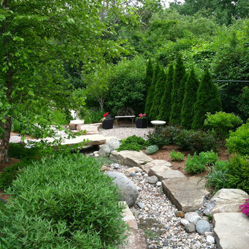 Dry Stream Bed with Seating Area