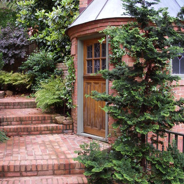 Dwarf hinoiki cypress accents unique play house & garden shed