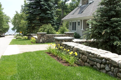 This is an example of a traditional landscaping in Portland Maine.