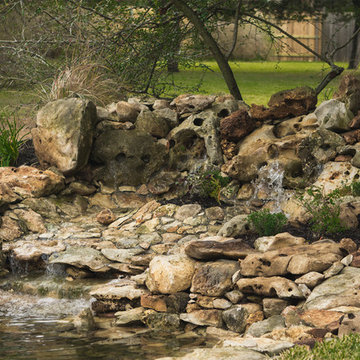 Edwards Outdoor Oasis - Natural Stone Pond and Spring Style Fountian