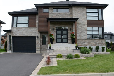 Inspiration for a modern landscaping in Montreal.