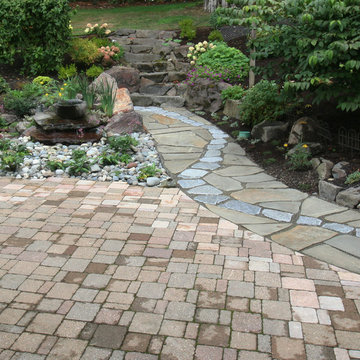 Entertainment Patio with Custom Water Feature