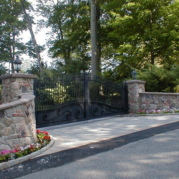 Estate Driveway Gate at Lakefront Lake Hopatcong