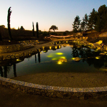 Evening Vantage of Terra Mia Vineyards and Wedding Venue from the Cocktail Hour