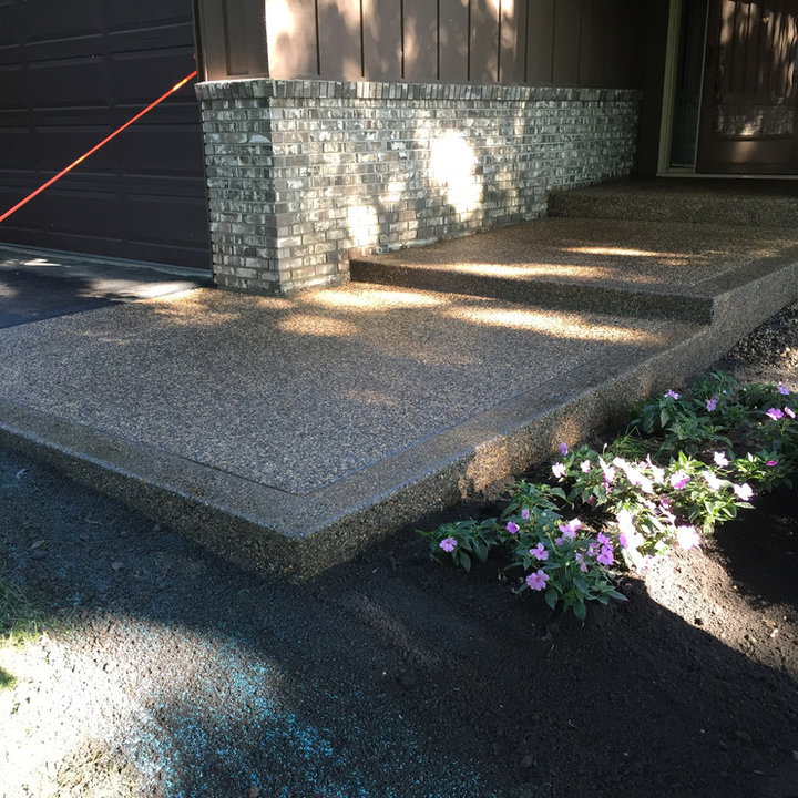 Exposed Aggregate Concrete Steps Photos & Ideas Houzz