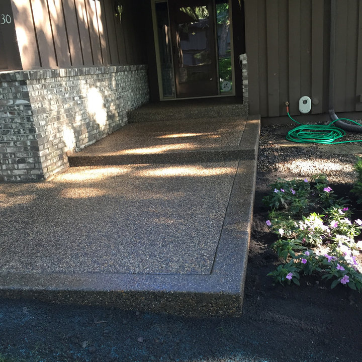 Exposed Aggregate Concrete Steps Photos & Ideas Houzz