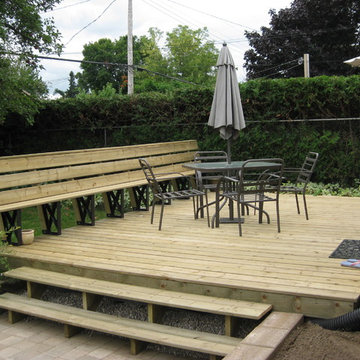 Exterior landscaping, patio and deck
