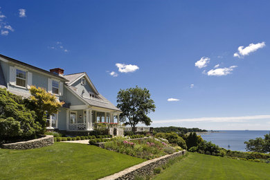 This is an example of a traditional hillside landscaping in New York.