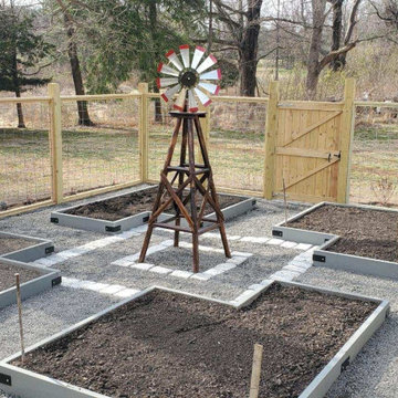 Farmhouse Raised vegetable garden