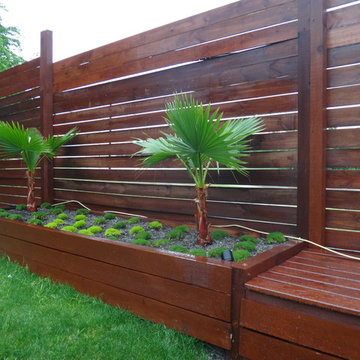 Fence with Flower Beds