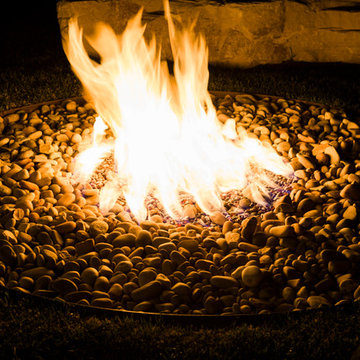 River Stone In Ground Fire Pit