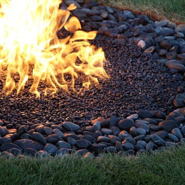 Black Fire Rock For In Ground Fire Pit