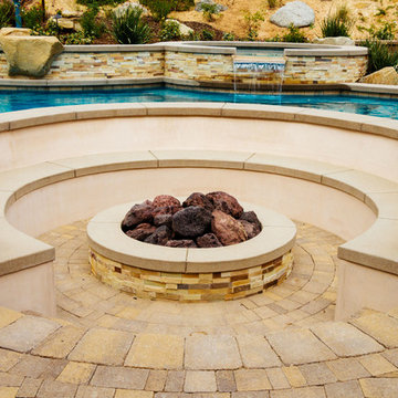 Fire Pit and Waterfalls