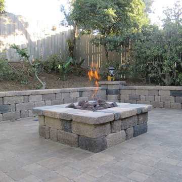 Fire pit, Walls and Pavers project in Chula Vista CA