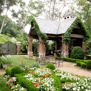 Fireplace Pavillion with Wood Gate