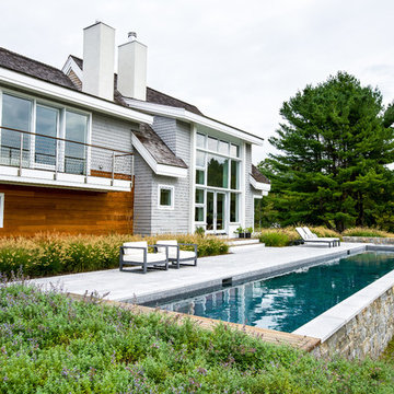 Fish Brook Overlook - Granite and Natural Stone Pool Terrace and Gunite Lap Pool