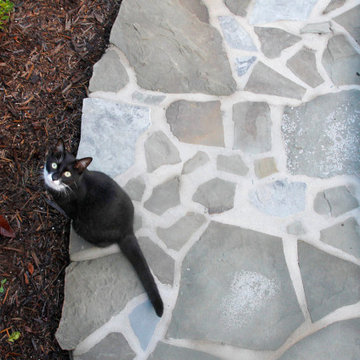 Flagstone Pathway Edged In Stone