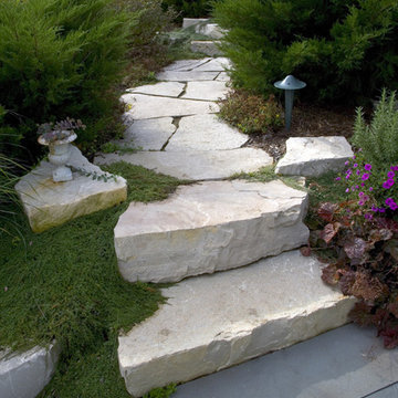 Flagstone Step Garden Path