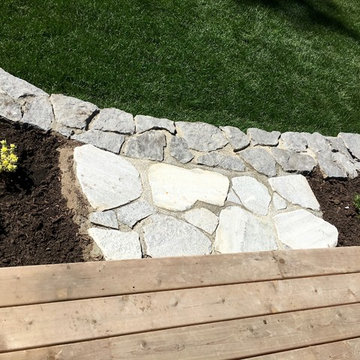 Flagstone step off the deck