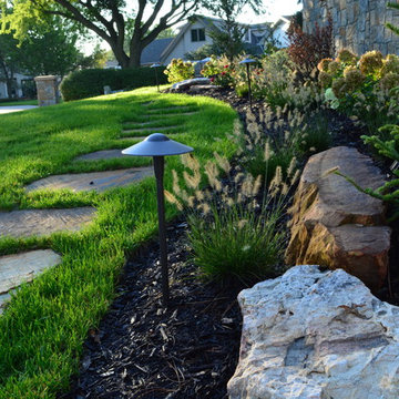 Flagstone Stepping Stones and Planting Bed