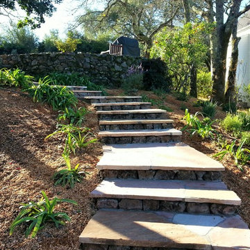 Flagstone Steps and Retaining wall