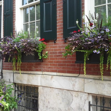Flower boxes and window boxes throughout Philadelphia