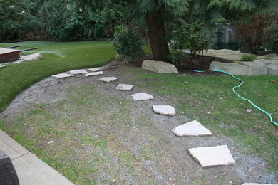 Imagen de jardín en patio lateral con exposición reducida al sol