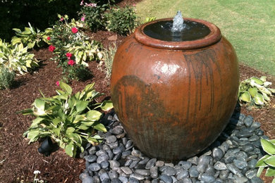 This is an example of a traditional water fountain landscape in Atlanta.