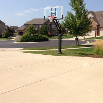 Frank M's Pro Dunk Gold Basketball System on a 45x25 in Naperville, IL